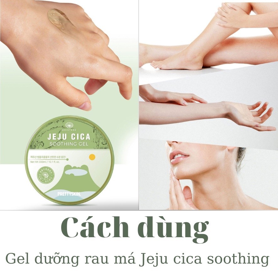 Gel Rau Má Đa Năng Pretty Skin Jeju Cica Soothing Gel 300ml