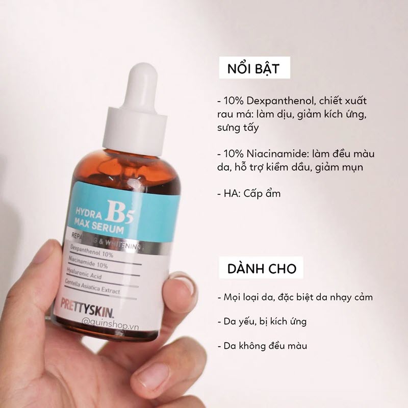 Tinh chất phục hồi dưỡng trắng PrettySkin Hydra B5 Max Serum