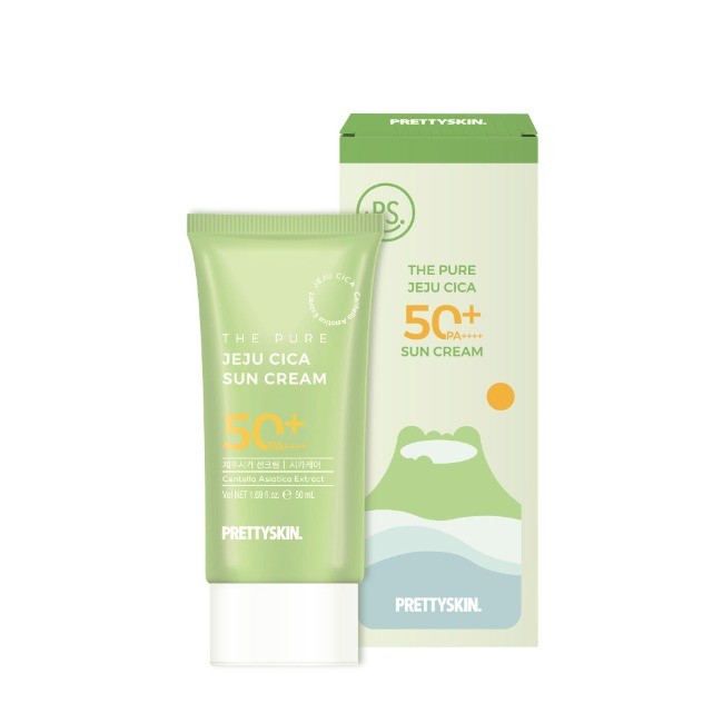 Kem Chống Nắng Rau Má Pretty Skin The Pure Jeju Cica Sun Cream 50ml